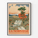 Vintage vægdekoration plakat Norge vandfald og tog