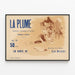 Vintage plakat La Plume - Kunstnerisk og litterær vægdekoration — indrammet kunstværk på væggen