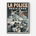 Vintage plakat af La Police Parisienne til vægdekoration