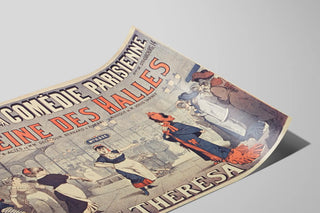 Vintage plakat Teater La Reine des Halles - Vægdekoration — visning af kunstværket