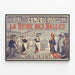 Vintage plakat Teater La Reine des Halles - Vægdekoration — indrammet kunstværk på væggen