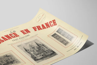 Historisk plakat La Renaissance en France – Vintage vægdekoration — visning af kunstværket
