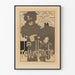Vintage plakat af La Revue Blanche, kunstnerisk parisisk illustration