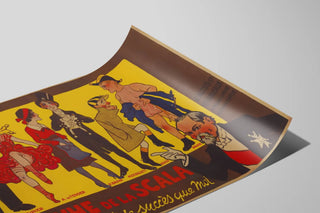 Vintage plakat La Revue de la Scala vægdekoration — visning af kunstværket