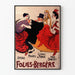 Vintage plakat af Folies Bergère dansere og kunstnere