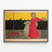 Vintage plakat La Sera – Retro og farverig vægdekoration — indrammet kunstværk på væggen