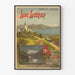 Vintage plakat af Lac Léman Chemins de Fer Jura-Simplon