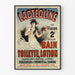 Vintage Lactéoline plakat til bad og toilet lotion