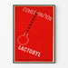 Vintage reklameplakat for Lactobyl - Rød og grafisk vægdekoration