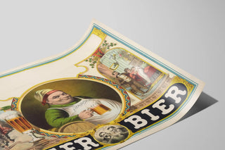 Vintage plakat Lager Bier - Autentisk vægdekoration — visning af kunstværket