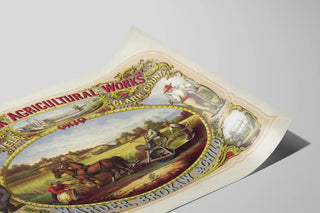Vintage plakat Lagonda Agricultural Works - Klassisk landbrugsdekoration — visning af kunstværket