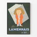 Vintage dekorativ plakat Lamennais har sagt