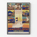 Vintage plakat af Lamport & Holt Cruises med europæiske og afrikanske destinationer