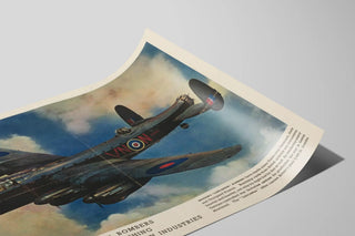 Plakat Vintage Avion Lancaster - Vægdekoration Militær Luftfart — visning af kunstværket