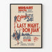Vintage plakat af Last Night of Don Juan Teater Musart