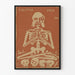 Plakat L'Autre Prié - Illustration Skelettisk med sepia æstetik