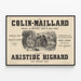 Plakat vintage Le Colin-Maillard opéra comique af Aristide Hignard — indrammet kunstværk på væggen