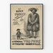 Vintage plakat af General Tom Pouce på Vaudeville Teatret