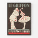 Vintage plakat Le Griffon Cigaretpapir - Retro vægdekoration