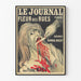 Vintage plakat Le Journal Fleur des Rues - Kunstnerisk vægdekoration