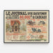 Plakat vintage Le Journal Tilbud om gaver til abonnenter — indrammet kunstværk på væggen
