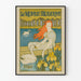 Vintage plakat Le Monde Moderne - Vægdekoration Maj med svaner og kvinde med gule iris