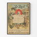 Vintage plakat af Le Pays avis og illustrerede personer