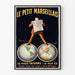 Vintage plakat Le Petit Marseillais - Avis og verdenskort