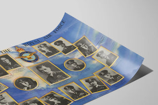 Vintage plakat Leaders of the Royal Air Force - Militær vægdekoration — visning af kunstværket