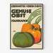 Vintage plakat med grøntsager og frugt fra Stannahof Zürich