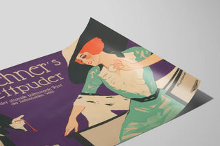 Plakat Vintage Leichner’s fedt-puder - Retro elegant vægdekoration — visning af kunstværket