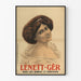 Vintage portrætplakat af kvindelig Lénett-Gêr
