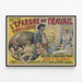 Vintage plakat Arbejdets opsparing - Kreditkøb - Vægdekoration — indrammet kunstværk på væggen
