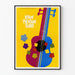 Vintage plakat Leroy Pierson Band design med farverig guitar
