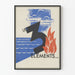 Dekorativ plakat De 3 elementer grafisk vintage design