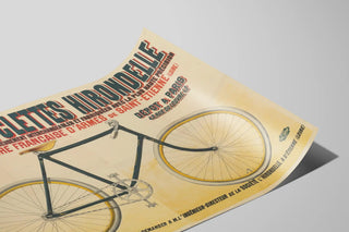 Plakat vintage Les Bicyclettes Hirondelle - Retro vægdekoration — visning af kunstværket