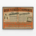 Plakat Vintage Les Deux Fléaux de l'Humanité - Syfilis og urinveje — indrammet kunstværk på væggen