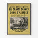 Vintage plakat af Les Grands Drames de la Cour d'Assises af Alexandre Dumas