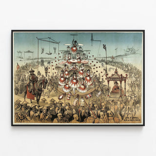 Plakat dekorativ vintage Les Japonais - Grafisk vægkunst — indrammet kunstværk på væggen