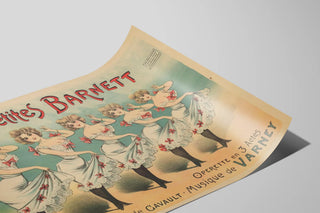 Plakat vintage Les Petites Barnett - retro vægdekoration — visning af kunstværket