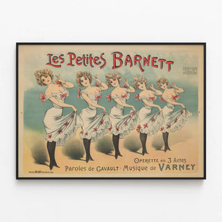 Plakat vintage Les Petites Barnett - retro vægdekoration — indrammet kunstværk på væggen