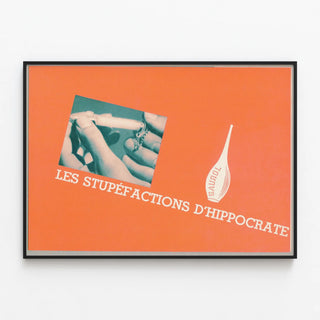 Plakat vintage Les Stupéfactions d'Hippocrate - Vægdekoration — indrammet kunstværk på væggen