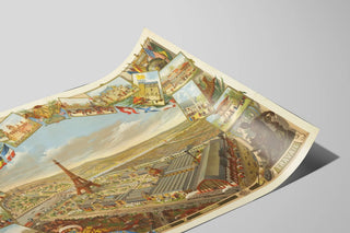Plakat vintage Verdensudstillingen i Paris 1889 vægdekoration — visning af kunstværket