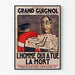 Vintage teaterplakat L'Homme qui a tué la mort Grand Guignol