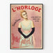 Vintageplakat L'Horloge med Yvette Guilbert - Elegant vægdekoration
