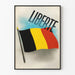 Dekorativ plakat Frihed med belgisk flag