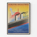 Vintage plakat med maritim linje polsk-palæstinensisk