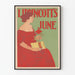 Vintage plakat Lippincott's juni med kvinde i rød kjole