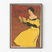 Vintage plakat Lippincott's oktober med kvinde i gul kjole
