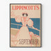 Vintage plakat Lippincotts september vægdekoration